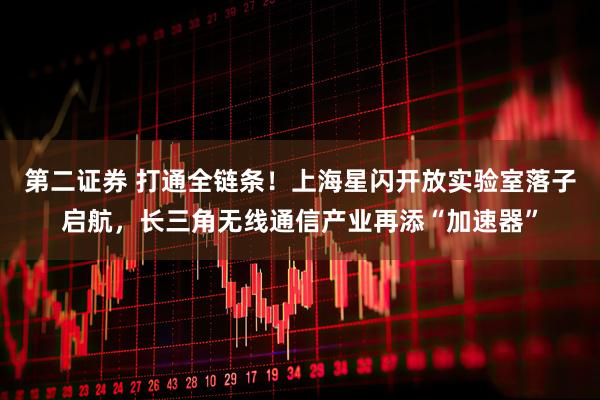 第二证券 打通全链条！上海星闪开放实验室落子启航，长三角无线通信产业再添“加速器”