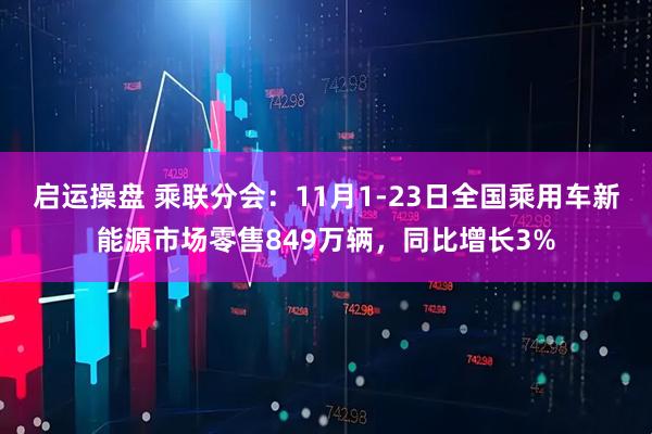 启运操盘 乘联分会：11月1-23日全国乘用车新能源市场零售849万辆，同比增长3%